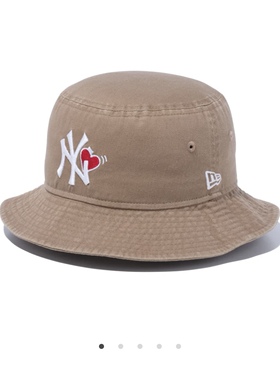 New Era MLB 纽约扬基队 纽亦华 盆帽 渔夫帽子 爱心刺绣
