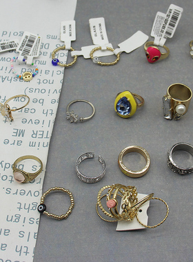 欧美日本个性小中号戒指合集