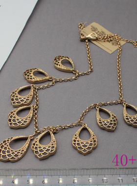 欧美小众金属风复古短款项链首饰