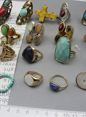 女士戒指无石头欧美复古女