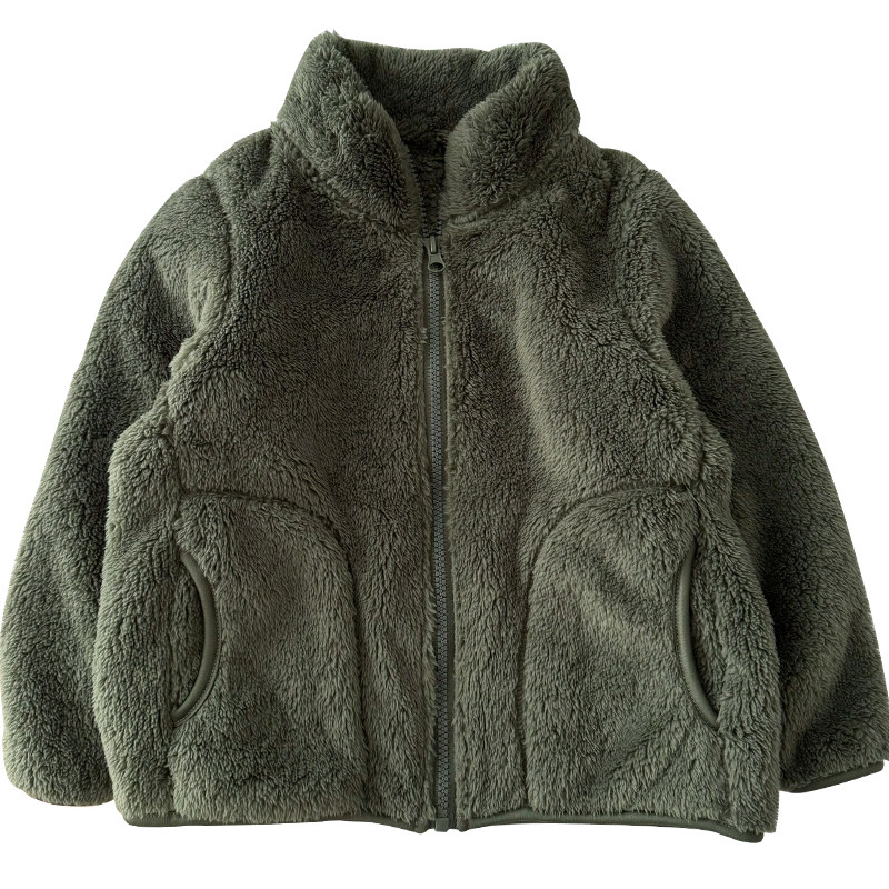 亲子款~男女童加绒加厚外套儿童毛毛衣中大童拉链立领保暖秋冬,淘宝优惠券,粉丝福利购,淘宝优惠卷