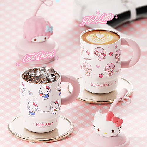 三丽鸥正版授权HelloKitty卡通保温保冷吸管杯可爱高颜值礼品萌系 - 图1