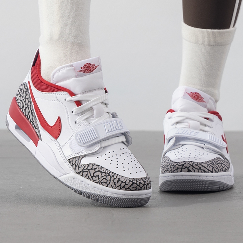 耐克女鞋Jordan Legacy 312 AJ312白红 休闲运动篮球鞋FQ7827-106 - 图1