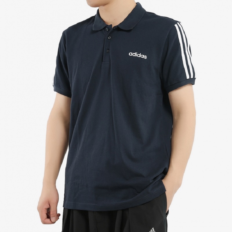 adidas/阿迪达斯 男子透气翻领POLO衫运动休闲短袖T恤 EJ0925 - 图1