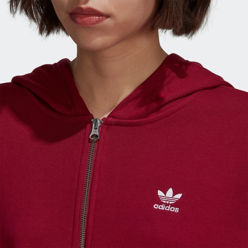 Adidas/阿迪达斯三叶草女款健身运动休闲透气连帽夹克HM2133-图2