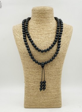 网红爆款俄罗斯次石墨圆珠项链