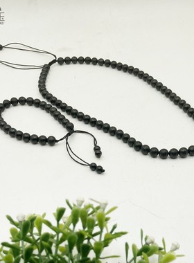 俄罗斯次石墨圆珠男女款项链手链