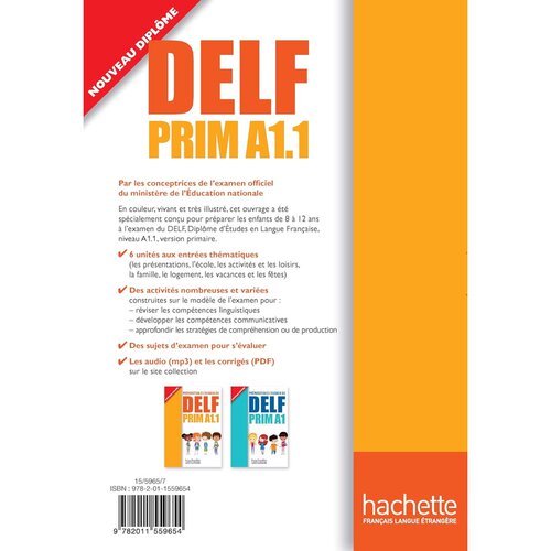 现货 少儿法语等级考试官方指南 DELF PRIM A1.1 法国原版进口备考教辅指导书 附音频 Hachette出版 - 图0