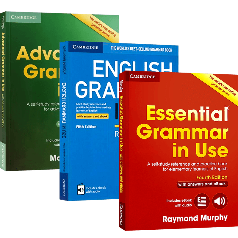 现货Grammar in Use剑桥英语语法书初中高级3册套装 含答案、电子书 少儿初级英文教材小学语法自学工具书雅思剑桥english grammar - 图3