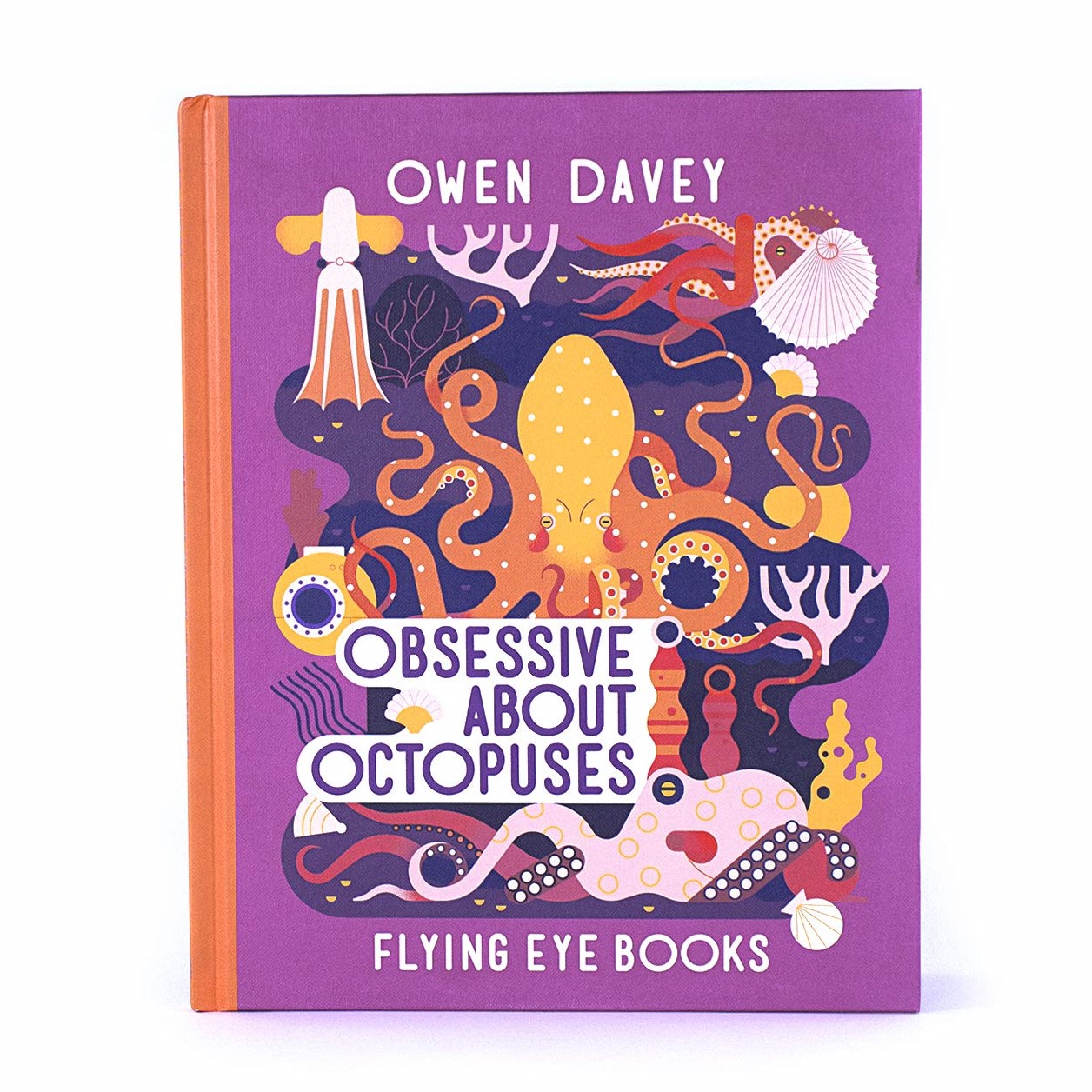 英文原版 Owen Davey 动物科普绘本系列：章鱼 精装 Obsessive About Octopuses (About Animals) - 图0