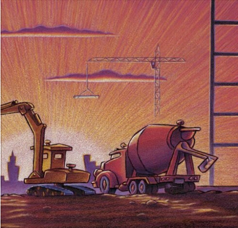 晚安 工地上的车 英文原版 纸板书 儿童早教启蒙 Goodnight, Goodnight, Construction Site - 图0