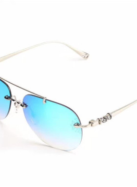 无框时尚风男女款彩膜太阳眼镜