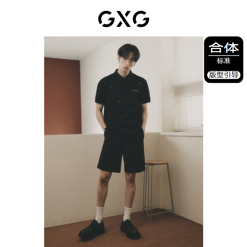 gxg男装多色满身刺绣男商务polo衫 GXGPolo衫