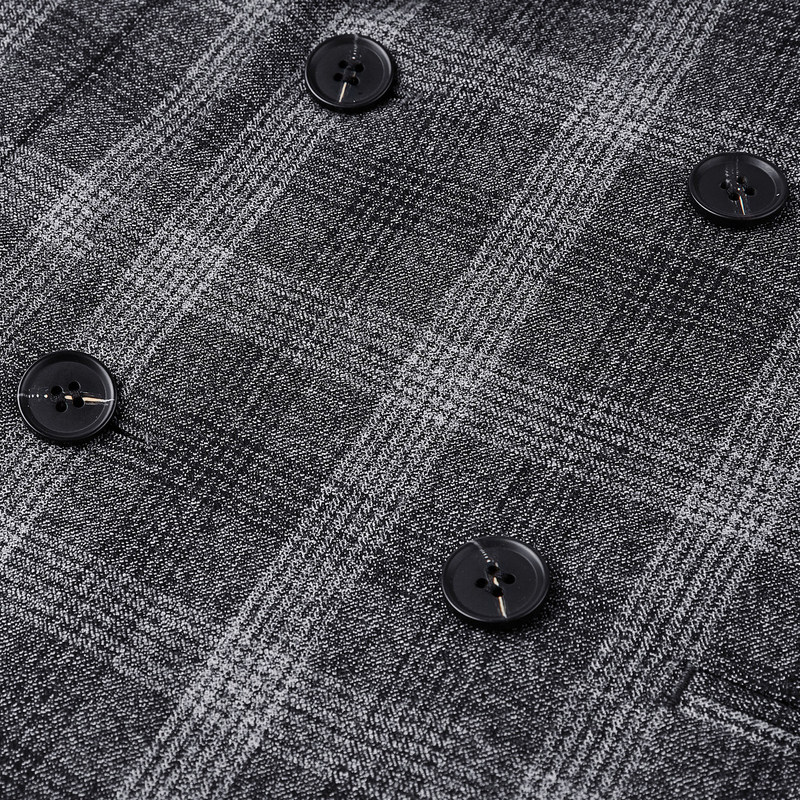 GXG男装 黑白格经典通勤双排扣西装 冬季热销GEX11315834