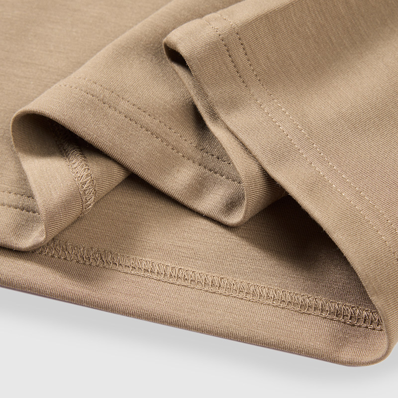 GXG男装 卡其色半高领通勤长袖T恤 冬季热销GEX13428464