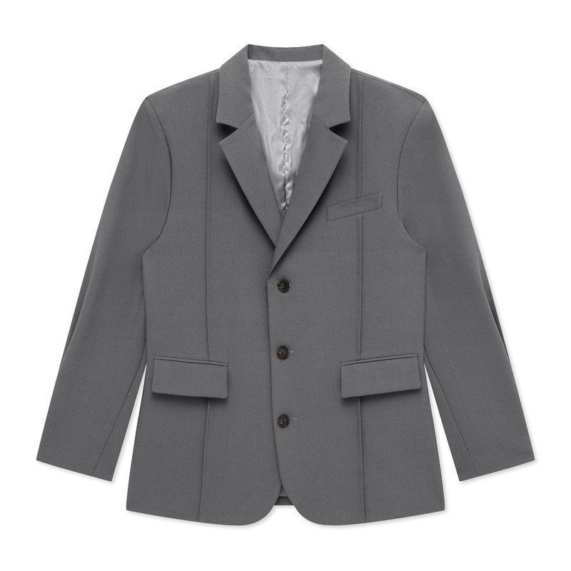 【新款】GXG男装 微廓灰色分割设计西装外套 春季灰色幽默系列,淘宝优惠券,粉丝福利购,淘宝优惠卷