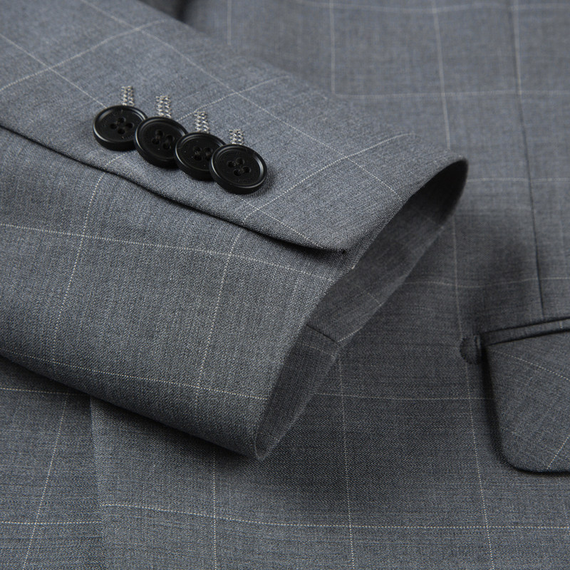 GXG男装 灰色简约通勤休闲西装 冬季热销GEX11323024