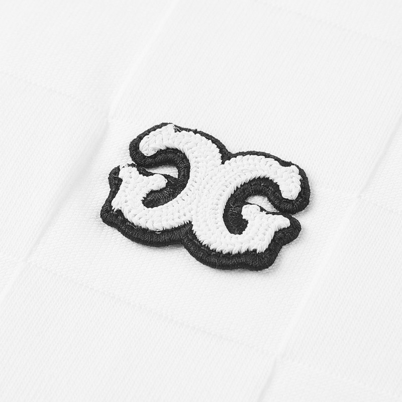 GXG男装 白色精致绣花圆领短袖T恤24年夏新品G24X442013,淘宝优惠券,粉丝福利购,淘宝优惠卷