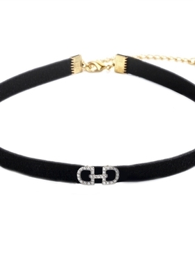 韩国choker项链女黑绳小清新锁骨链短款颈带黑色颈链项圈脖子饰品