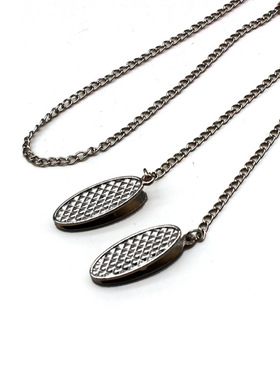 欧式项链餐巾夹子 挂脖就餐围兜夹西餐餐巾布夹纸巾夹链条