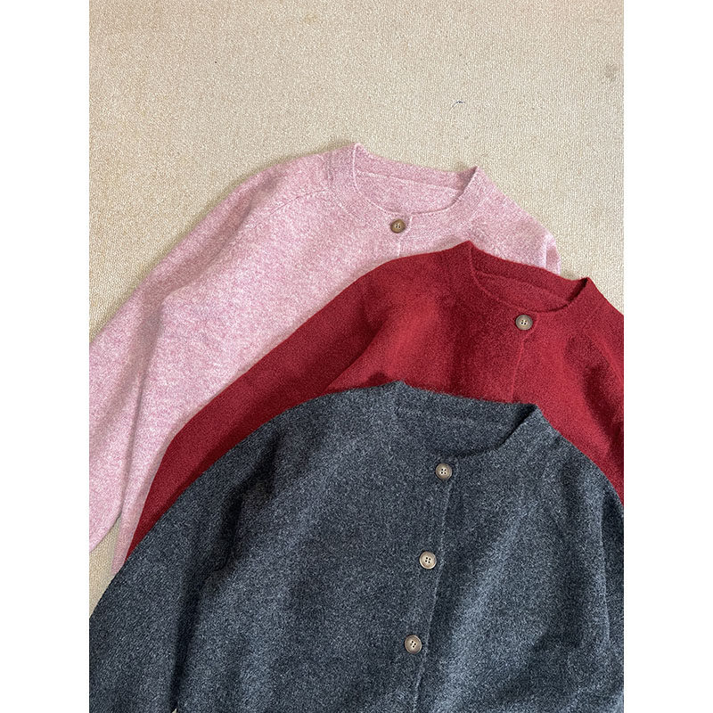 轻熟风单排扣针织开衫女宽松圆领羊毛毛衣外套柔软舒适上衣752,淘宝优惠券,粉丝福利购,淘宝优惠卷