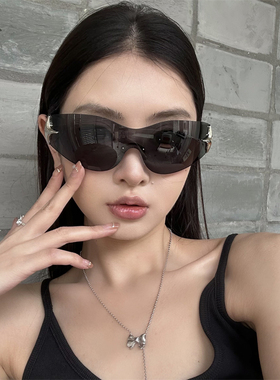 未来感连体太阳眼镜Y2K朋克骑行