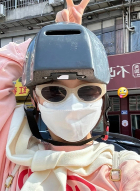 复古奶茶色偏光猫眼墨镜太阳眼镜