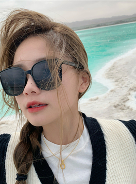 黑色太阳镜方形偏光太阳眼镜男女