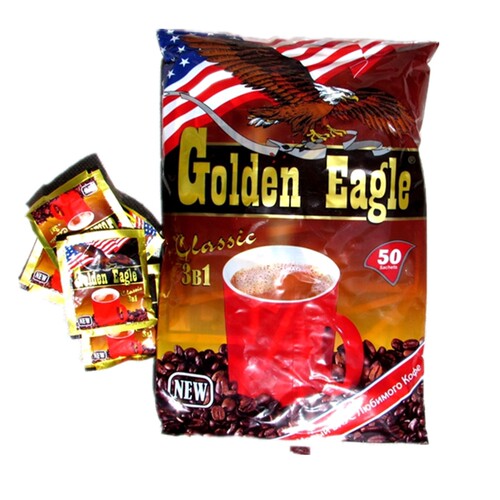 进口金鹰咖啡俄罗斯风味三合一速溶咖啡50小包 保真正品休闲饮品 - 图2