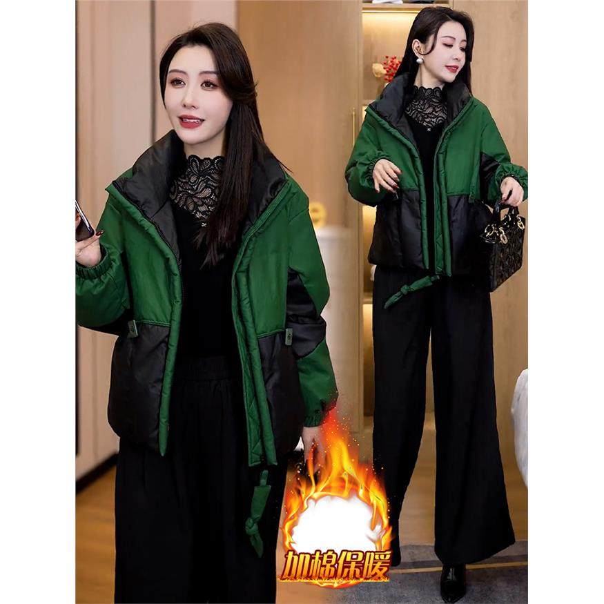 欧货时尚潮流加绒棉服女2025冬季新款高级感减龄遮肉加厚保暖外套,淘宝优惠券,粉丝福利购,淘宝优惠卷