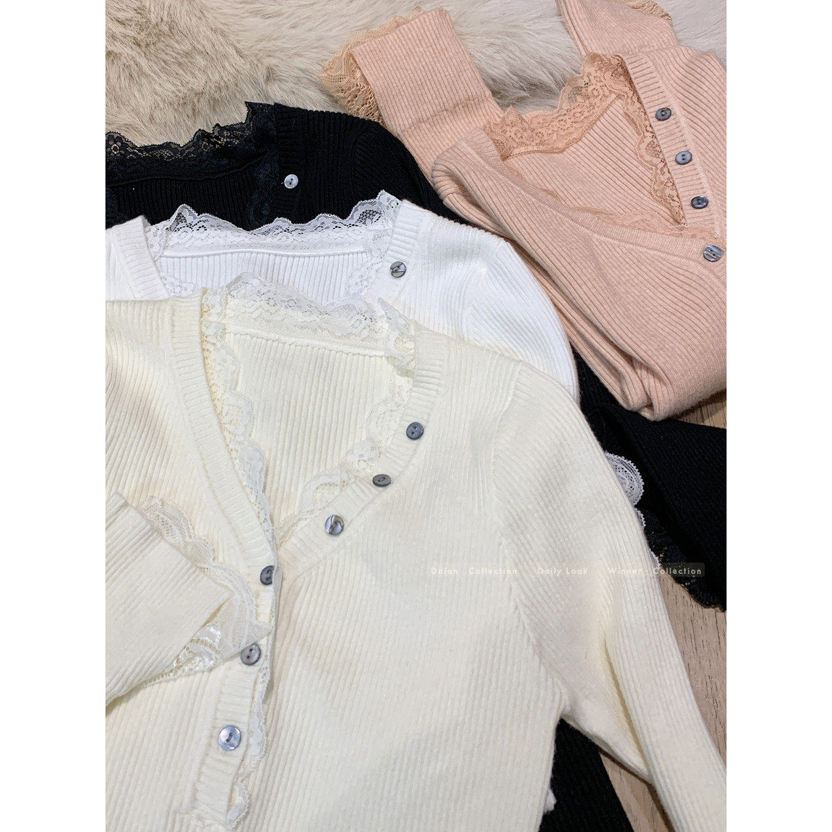 绝美纯欲V领蕾丝拼接打底衫女春季法式内搭高级感毛衣针织衫上衣,淘宝优惠券,粉丝福利购,淘宝优惠卷