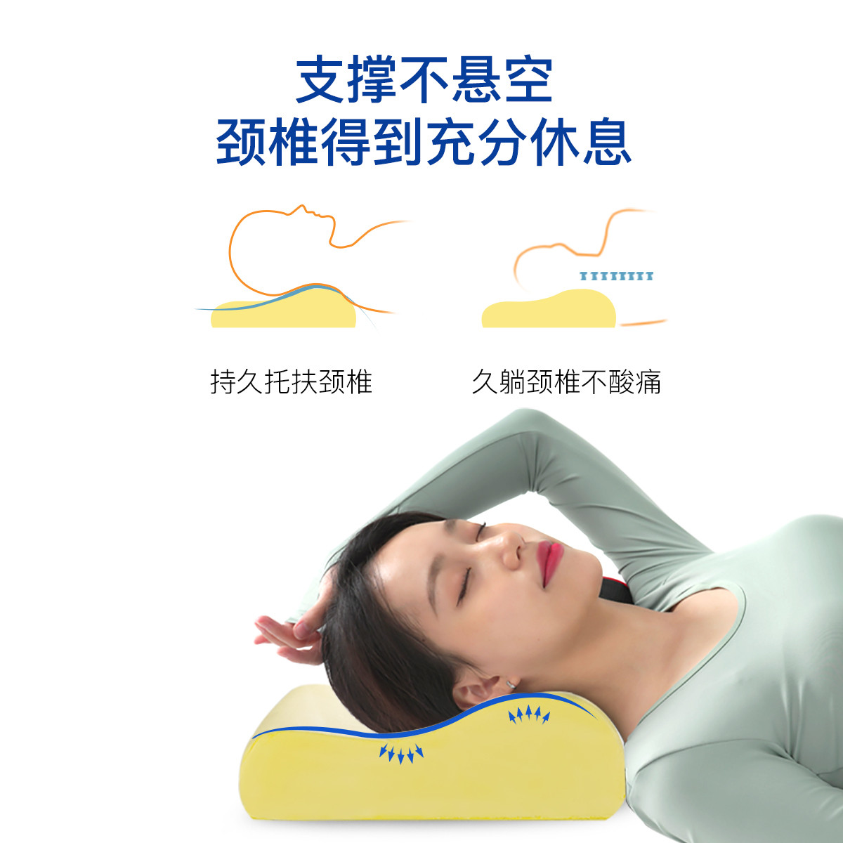 高端系列-睡眠博士太空记忆棉枕头慢回弹护颈脊椎枕头套保健枕芯-图2