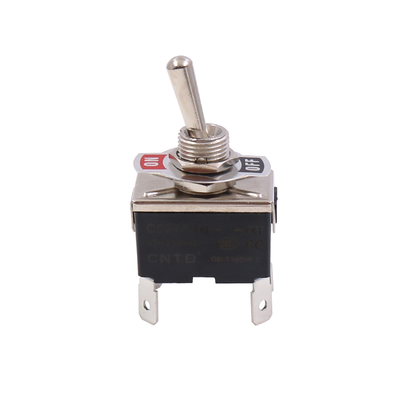 CNTD昌得插片焊接式快速钮子开关4脚2档ON-OFF 15A摇臂开关C521A - 图2
