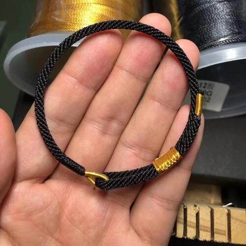 2887金黄色 2886山吹茶 CS股线手工用线编织手绳线线 线圈绕线 - 图2