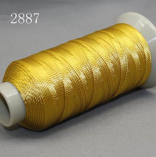 2887金黄色 2886山吹茶 CS股线手工用线编织手绳线线 线圈绕线 - 图1