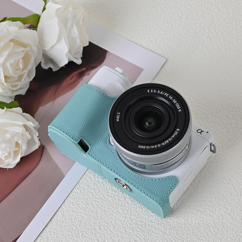 索尼zve10二代保护套真皮相机包a7c2底座热靴微单可爱适用配件 - 图3