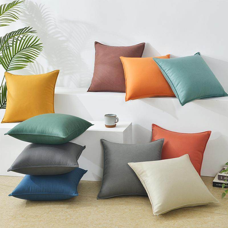 科技布抱枕轻奢客厅沙发高档皮靠枕套现代靠垫腰枕大号防水北欧,淘宝优惠券,粉丝福利购,淘宝优惠卷