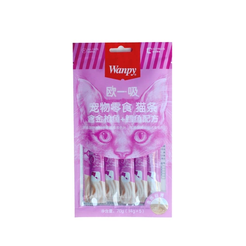 Wanpy naughty подлинный ou yisu cat staleed cat snacks cats кошки для нагрева жирного питания влажная ферма 100 целых коробок