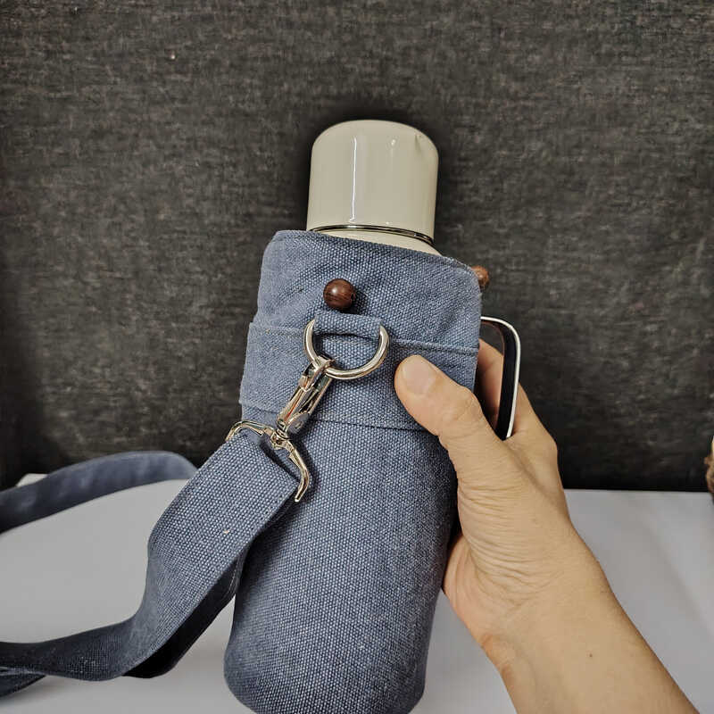 斜挎杯套水壶布包背带包传家壶迷你帆布袋子595ML定制规格高颜值 - 图2