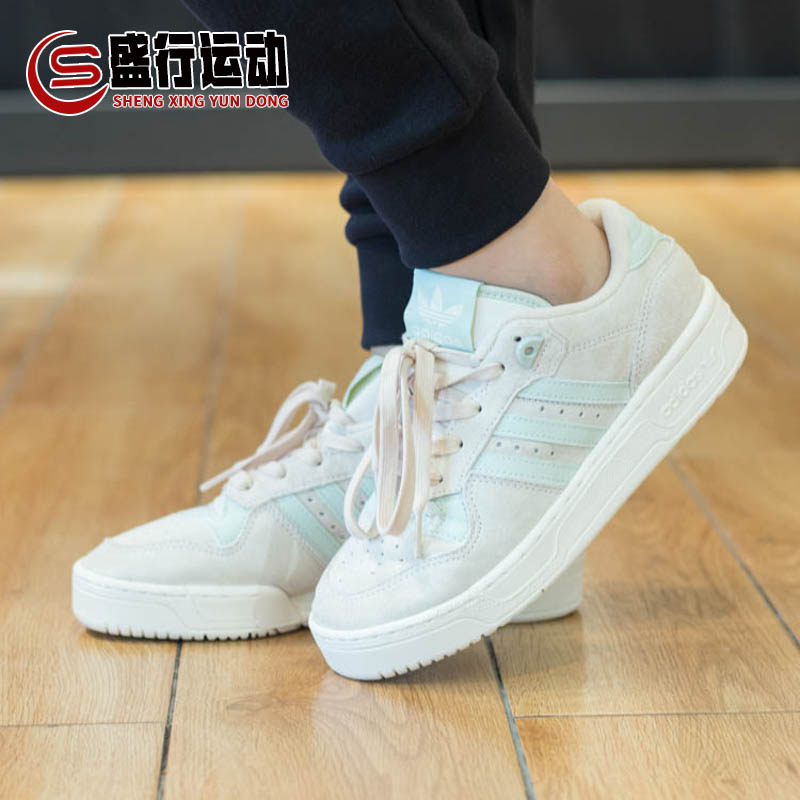 Adidas阿迪达斯三叶草女鞋RIVALRY LOW运动休闲反毛皮板鞋 IF5179-图0