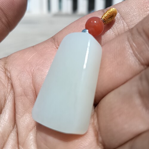 天然特价玉器13.1克新疆和田玉羊脂玉白玉平安无事牌挂件吊坠 - 图2