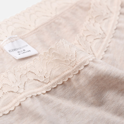 棉元素女士内裤三角裤衩高腰透气95棉弹性棉质面料LC576 - 图1