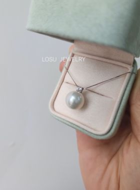 流素losu.必入基础款，12-13mm天然淡水珍珠吊坠王妃款经典百搭
