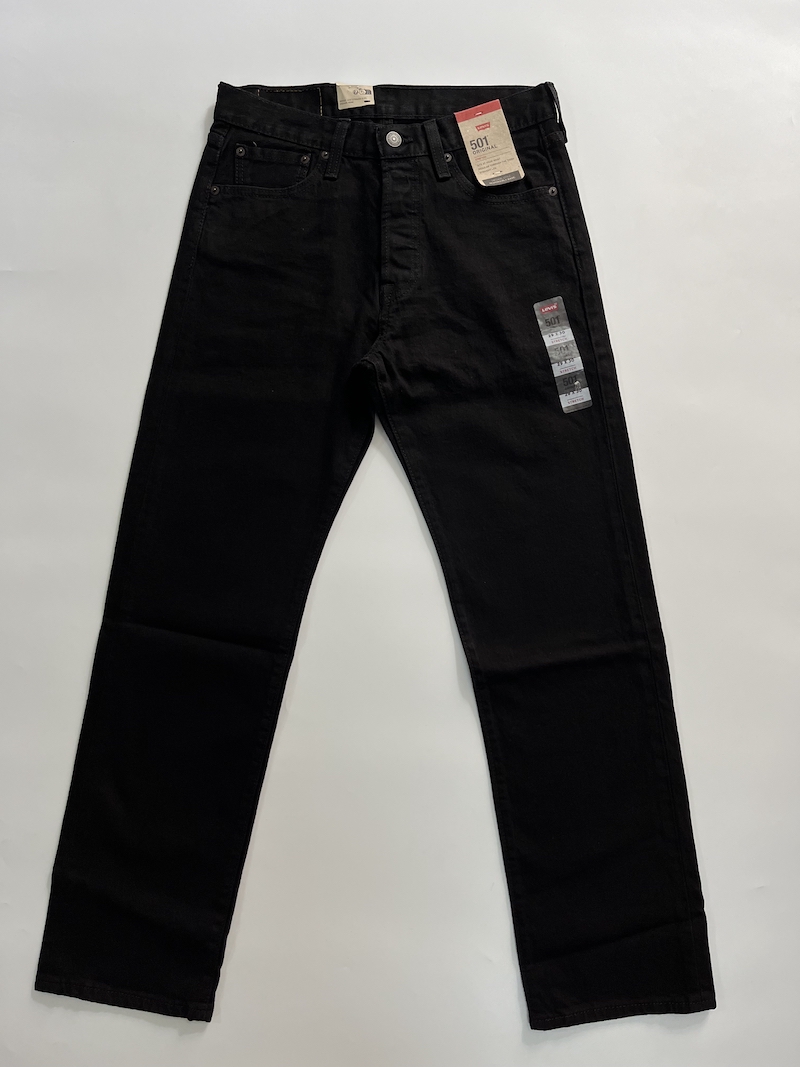 现货Levi's/李维斯男501黑色中腰直筒牛仔裤#005012442 - 图0