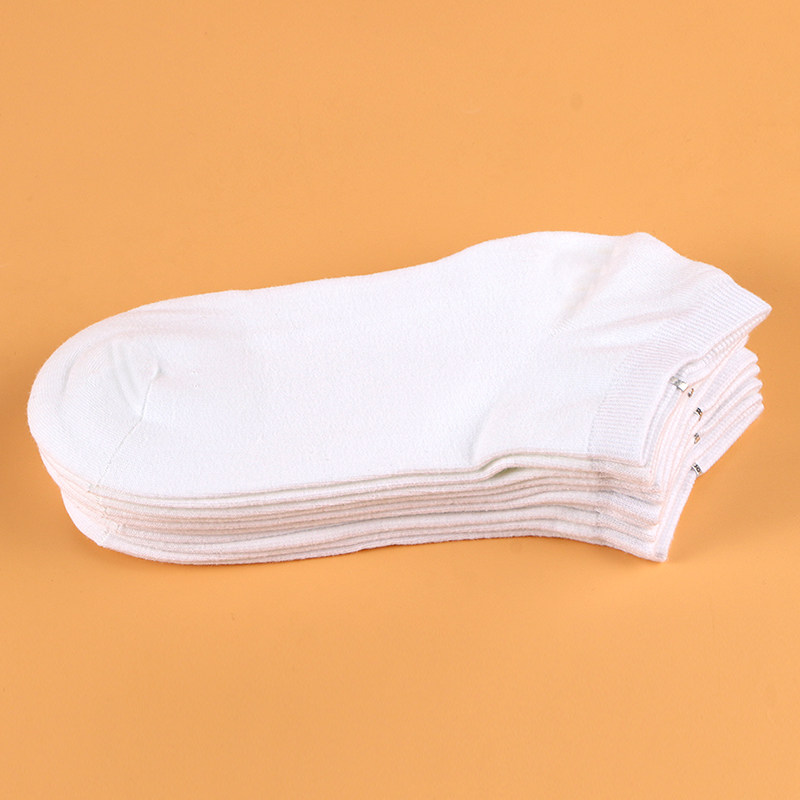 夏季纯色低腰运动休闲黑色白色棉袜 yassecoco短袜/打底袜/丝袜/美腿袜