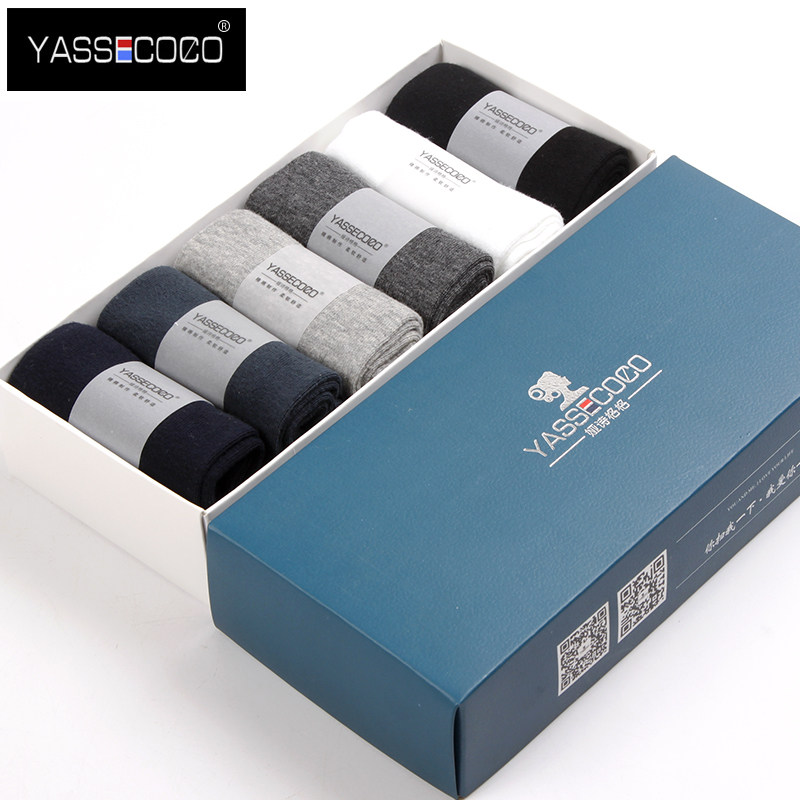 秋冬季男士中筒运动吸汗透气棉袜子 yassecoco短袜/打底袜/丝袜/美腿袜
