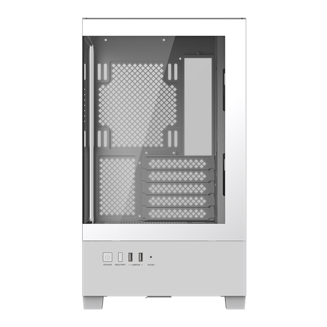 Gigabyte C201G/C201GI black/white double-sided panoramic tempered glass side-transparent sea view room chassis