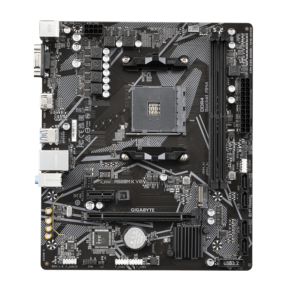 Gigabyte A520M K V2 motherboard supports CPU 5600G 5700 5800 AMD CPU