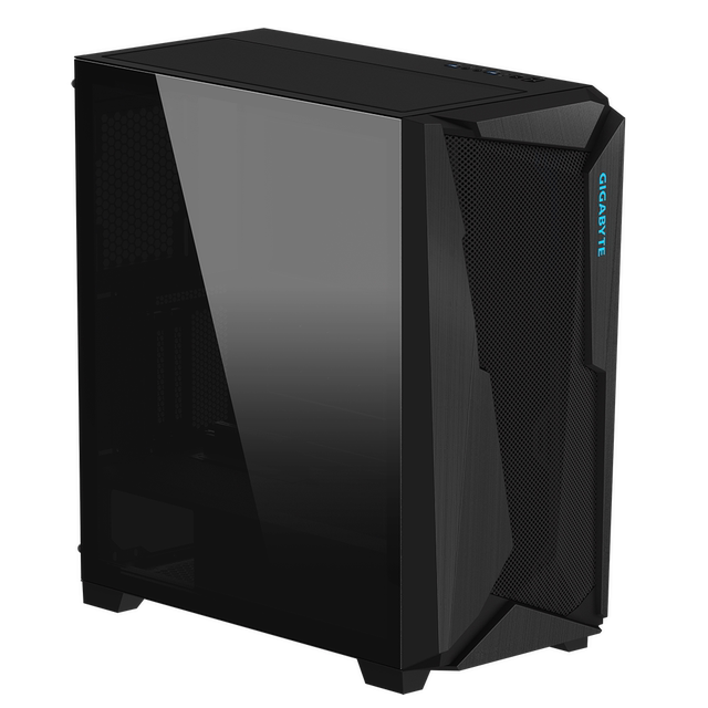 Gigabyte Air C301G/C301GW Black/White Ghost II Tempered Glass Side Transparent Vertical Mounted Mid-Tower Chassis