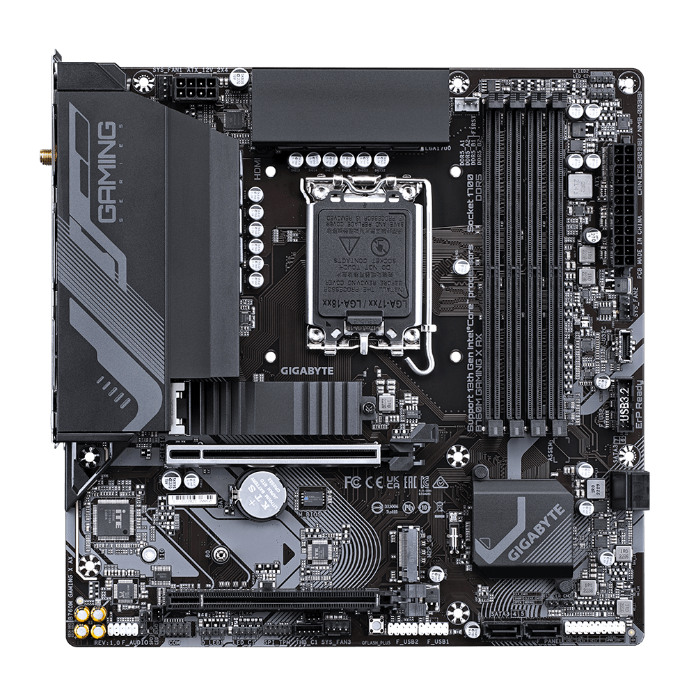 Gigabyte B760M GAMING X WIFI6E GEN5 D4/D5 Magic Eagle computer motherboard